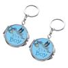 12 PCS Baby Shower Keychain Party Favor -Blue Stork Design Mini Compact Keychain view 1