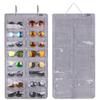 AROUY Sunglasses Organizer Storage, Hanging Dust Proof Wall Pocket Glasses Organizer - 16 Felt Slots Sunglass Organizers Holder with Metal Hook and Sturdy Rope (Gray, Dust Proof) view 1