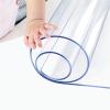 1.5mm Thick Crystal Clear Table Cover Protector for Glass Wood Dining Room Coffee Tabletop Plastic Vinyl Tablecloth Rectangular Table Pad Meeting Party Desk Mat Polyester Wipeable PVC 40x96 in or 90" view 1