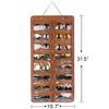 AROUY Sunglasses Organizer Storage, Hanging Dust Proof Wall Pocket Glasses Organizer - 16 Felt Slots Sunglass Organizers Holder with Metal Hook and Sturdy Rope (Brown, Dust Proof) view 4