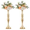 2 Pcs Versatile Wedding Metal Flower Arrangement Rack, Candle Holder Stand Set Candlelabra for Wedding Party Dinner Centerpiece Event Restaurant Hotel Decoration (Gold, 23.6" H) view 1
