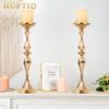 2 Pcs Versatile Wedding Metal Flower Arrangement Rack, Candle Holder Stand Set Candlelabra for Wedding Party Dinner Centerpiece Event Restaurant Hotel Decoration (Gold, 23.6" H) view 3