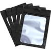 Boao 100 Pieces Resealable Foil Food Storage Bags with Clear Window Coffee Beans Candy Packaging Pouch for Food Small Business Supplies for Jewelry Self Sealed Storage Bags(4 x 6 Inch,Black) view 1