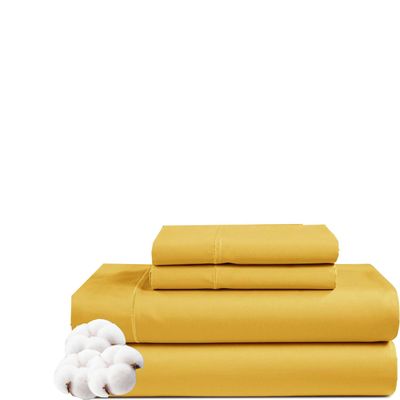 Rv Short Queen Size Sheet Set - 4 Piece - Hotel Luxury Bed Sheets- Easy- Fits (7-9" Inch) Deep Pocket 800-Thread Count 100% Egyptian Cotton ( Rv Short Queen - 60" X 75"- GOLD Solid)