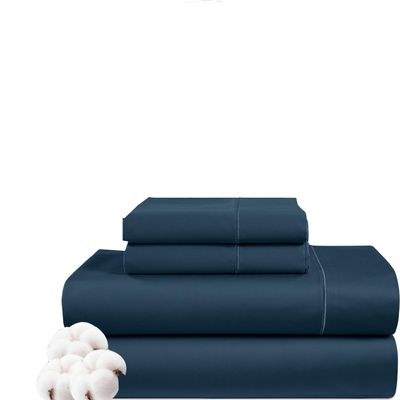 Rv Short Queen Size Sheet Set - 4 Piece - Hotel Luxury Bed Sheets- Easy- Fits (7-9" Inch) Deep Pocket 800-Thread Count 100% Egyptian Cotton ( Rv Short Queen - 60" X 75"- Navy Blue Solid)
