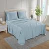 California Queen Size Sheet Set - 4 Piece - Hotel Luxury Bed Sheets- Easy- Fits (7-9" Inch) Deep Pocket 800-Thread Count 100% Egyptian Cotton ( California Queen - 60" X 84"- Light Blue Solid) view 2