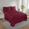 Olympic Queen Size Sheet Set - 4 Piece - Hotel Luxury Bed Sheets- Easy- Fits (7-9" Inch) Deep Pocket 800-Thread Count 100% Egyptian Cotton ( Olympic Queen - 66" X 80"- Burgundy Solid) view 2