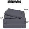 Rv Short Queen Size Sheet Set - 4 Piece - Hotel Luxury Bed Sheets- Easy- Fits (7-9" Inch) Deep Pocket 800-Thread Count 100% Egyptian Cotton ( Rv Short Queen - 60" X 75"- ELephant Grey Solid) view 2