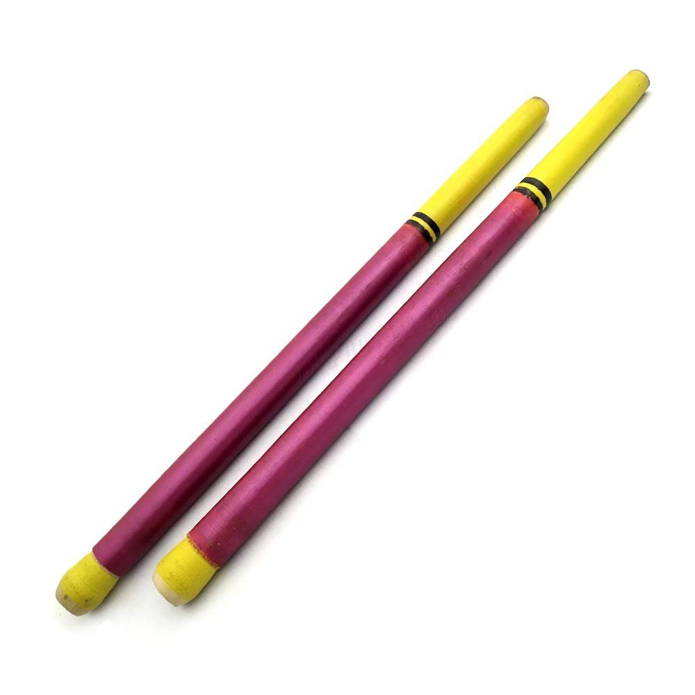 Om Pooja Shop Colorful Dandiya Sticks in Wood