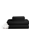 Olympic Queen Size Sheet Set - 4 Piece - Hotel Luxury Bed Sheets- Easy- Fits (7-9" Inch) Deep Pocket 800-Thread Count 100% Egyptian Cotton ( Olympic Queen - 66" X 80"- Black Solid) view 1