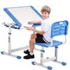 Dkeli Kids Desk and Chair Set Adjustable Height Ergonomic Children's Table with Storage Drawer Kids Study Homework Desk Table for 3-15 Kids (Blue) view 1