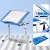 Dkeli Kids Desk and Chair Set Adjustable Height Ergonomic Children's Table with Storage Drawer Kids Study Homework Desk Table for 3-15 Kids (Blue) view 2