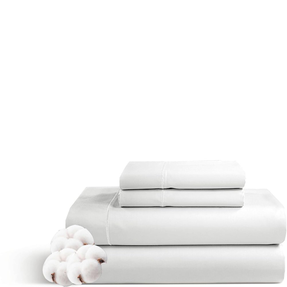 NICE LINEN BEDDING'S Queen Size Sheet Set - 4 Piece - Hotel Luxury Bed Sheets- Easy- Fits (7-9" Inch) Deep Pocket 800-Thread Count 100% Egyptian Cotton (Queen - 60" X 80"- White Solid)
