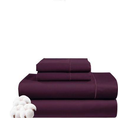 California Queen Size Sheet Set - 4 Piece - Hotel Luxury Bed Sheets- Easy- Fits (7-9" Inch) Deep Pocket 800-Thread Count 100% Egyptian Cotton ( California Queen - 60" X 84"- Wine Solid)