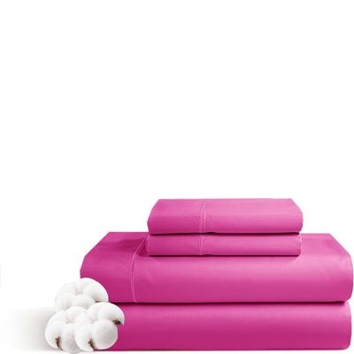 California Queen Size Sheet Set - 4 Piece - Hotel Luxury Bed Sheets- Easy- Fits (7-9" Inch) Deep Pocket 800-Thread Count 100% Egyptian Cotton ( California Queen - 60" X 84"- Hot Pink Solid)