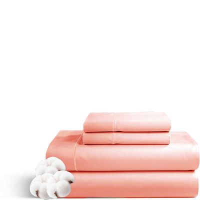 California Queen Size Sheet Set - 4 Piece - Hotel Luxury Bed Sheets- Easy- Fits (7-9" Inch) Deep Pocket 800-Thread Count 100% Egyptian Cotton ( California Queen - 60" X 84"- Peach Solid)
