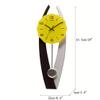 CLOCKZHJI Wall Clock Silent Non Ticking Clocks and Clocks Living Room Clock Modern European Style Wall Clock Art Pendulum Clock Simple Fashion Personality Mute (Size : Height: 61.5cm/24") view 2