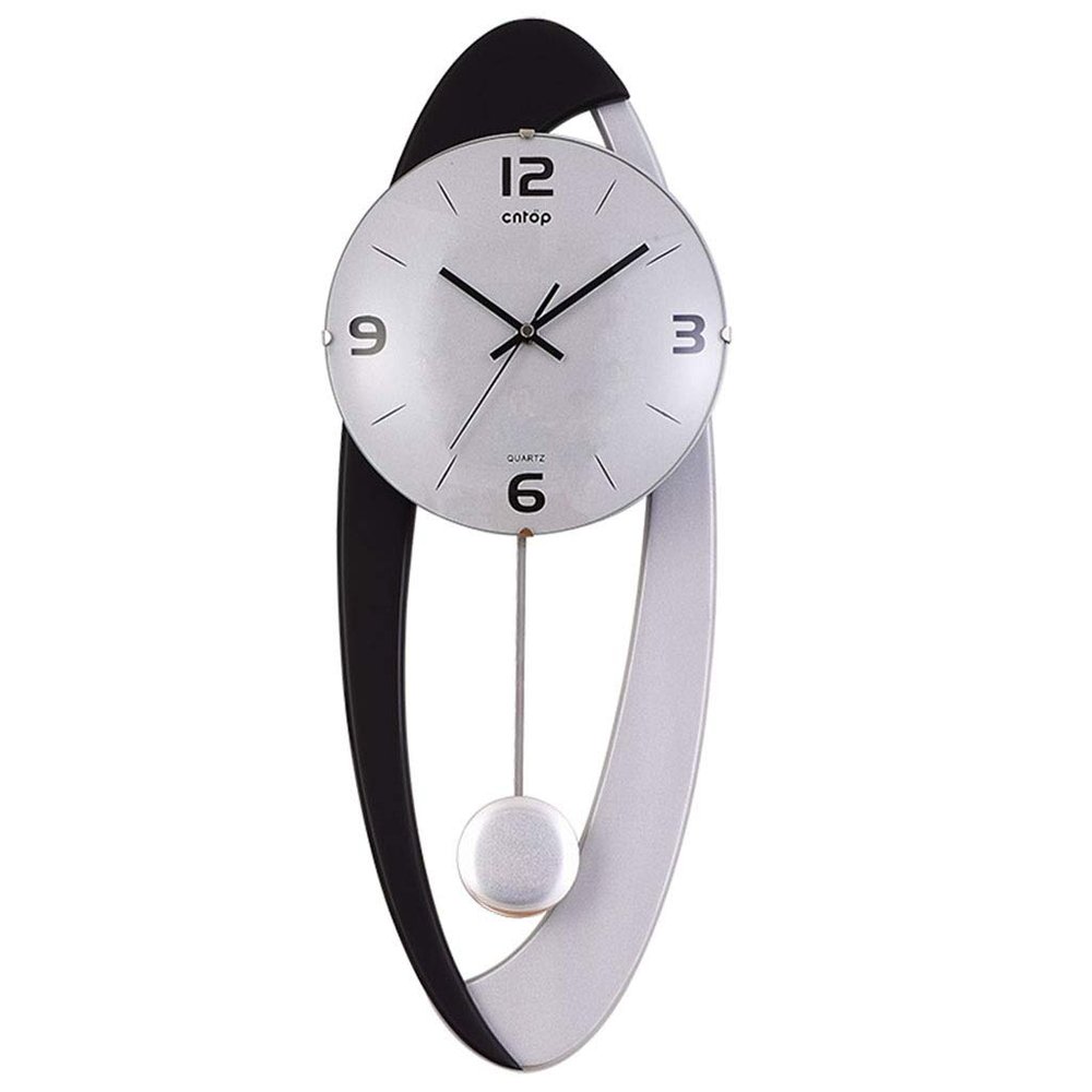 CLOCKZHJI Wall Clock Silent Non Ticking Clocks and Clocks Living Room Clock Modern European Style Wall Clock Art Pendulum Clock Simple Fashion Personality Mute (Size : Height: 58.7cm/23")