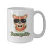 BeeTeeStore Funny Corgi Puppy Mug - Incorgnito Design - 15oz White Ceramic Coffee Cup - Dog Mom Gift view 2