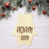 Custom Family Kids, Baby First Christmas Ornament, Customize with Name and Born Date, Newly Born Baby, Toddler Custom Christmas Ornament view 2