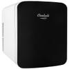 Cooluli 15L Mini Fridge for Bedroom - Car, Office Desk & College Dorm Room - 12v Portable Cooler & Warmer for Food, Drinks, Skincare, Beauty & Makeup - AC/DC Small Refrigerator with Glass Front, Black view 1