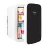 Cooluli 15L Mini Fridge for Bedroom - Car, Office Desk & College Dorm Room - 12v Portable Cooler & Warmer for Food, Drinks, Skincare, Beauty & Makeup - AC/DC Small Refrigerator with Glass Front, Black view 2