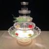 Crafts Central 18 Inch Lighted Clear Plastic Water Fountain for Weddings or Cake Centerpiece view 3