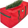 HOLDN STORAGE Christmas Tree Bag Heavy Duty 600D Oxford - Christmas Tree Bags Storage Fits Up To 9Ft, Extra Wide, Waterproof Storage Bags with Reinforced Handles & Zipper - Red view 1