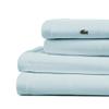 Lacoste 4-Piece Cotton Sheet Set, Solid, Pale Aqua, California King view 1