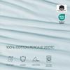 Lacoste 4-Piece Cotton Sheet Set, Solid, Pale Aqua, California King view 4
