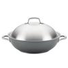 Anolon Accolade Forged Hard Anodized Nonstick Wok / Stir Fry Pan with Lid, 13.5 Inch - Moonstone Gray view 1