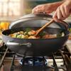 Anolon Accolade Forged Hard Anodized Nonstick Wok / Stir Fry Pan with Lid, 13.5 Inch - Moonstone Gray view 2