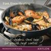 Anolon Accolade Forged Hard Anodized Nonstick Wok / Stir Fry Pan with Lid, 13.5 Inch - Moonstone Gray view 4