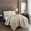 Addison Home Yardley Quilt Set, Queen, Lightweight Microfiber Bedspread, Embossed Design, Quilted Coverlet with Matching Pillow Shams, All Season Bedding Basics, Ivory view 1