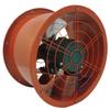 INTBUYING 220V 14inch Axial Fan Cylinder Pipe Fan for Kitchen Warehouse and Workshop Stainless Steel view 3