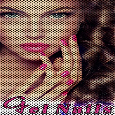 Gel II Nail Salon Sign Advertising Marketing Dcor Vertical (Perforated 70/30 See Through Window Vinyl (Outdoors), 30H x 20W)