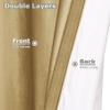 Frelement Velvet Curtains with Blackout Lining 72" W x 84" L Indoor Heat Insulated Soft Luxury Back Tab/Rod Pocket 2 in 1 Heading Drapes for Theater, Living Room, Kid Room, Khaki, 1 Panel view 3
