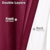 Frelement Velvet Curtains with Blackout Lining 72" W x 84" L Indoor Heat Insulated Soft Luxury Back Tab/Rod Pocket 2 in 1 Heading Drapes for Theater, Living Room, Kid Room, Burgundy Red, 1 Panel view 3