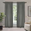 Frelement Velvet Curtains with Blackout Lining 72" W x 84" L Indoor Heat Insulated Soft Luxury Back Tab/Rod Pocket 2 in 1 Heading Drapes for Theater, Living Room, Kid Room, Grey, 1 Panel view 1