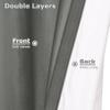 Frelement Velvet Curtains with Blackout Lining 72" W x 84" L Indoor Heat Insulated Soft Luxury Back Tab/Rod Pocket 2 in 1 Heading Drapes for Theater, Living Room, Kid Room, Grey, 1 Panel view 3