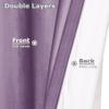Frelement Velvet Curtains with Blackout Lining 72" W x 84" L Indoor Heat Insulated Soft Luxury Back Tab/Rod Pocket 2 in 1 Heading Drapes for Theater, Living Room, Kid Room, Voilet, 1 Panel view 3