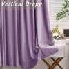 Frelement Velvet Curtains with Blackout Lining 72" W x 84" L Indoor Heat Insulated Soft Luxury Back Tab/Rod Pocket 2 in 1 Heading Drapes for Theater, Living Room, Kid Room, Voilet, 1 Panel view 4