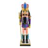 Nutcracker Ballet Gifts King Nutcracker Christmas Ornaments, Wooden Figure Decoration for Holiday, Xmas Home Decor, Striped Purple and Coral, 14 Inch view 1
