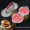 Double Burger Press Hamburger Maker, Aluminum Alloy Non-Stick Hamburger Kitchen Tools for Easily efficiently Making Delicious Burgers view 3