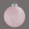 12ct Pale Pink Clear Finish Glass Christmas Ball Ornaments - 2.75" (70mm) view 2