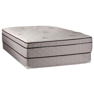 Dream Sleep Fifth Ave Extra Soft Foam Eurotop (PillowTop) Full Size Mattress & Low 5" Height Box Spring Set with Mattress Cover Protector Included - Orthopedic, Longlasting Comfort