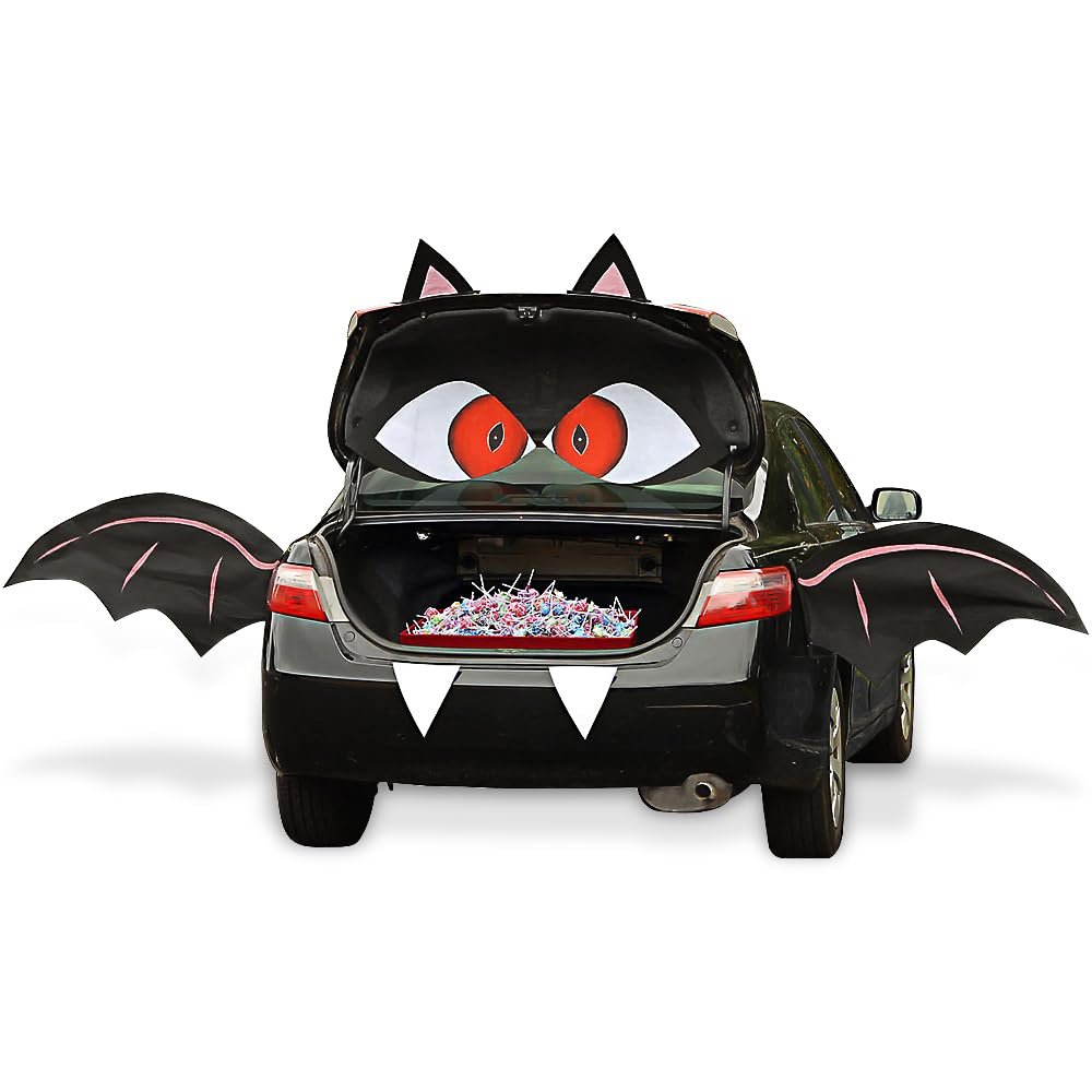 National Tree Company's Tricky Trunk Car Decoration Kit, Bat, Halloween Collection, 8-Piece Kit