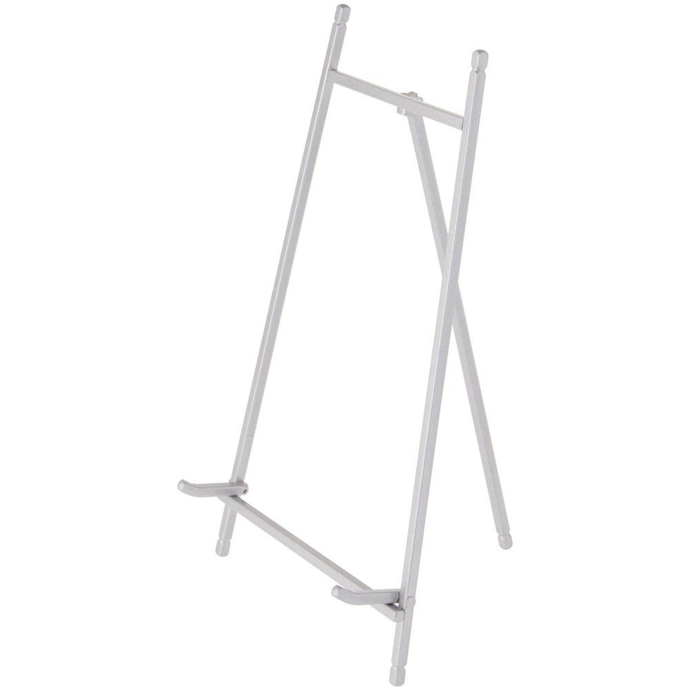 Bard's Satin Silver Metal Easel, 12" H x 7" W x 7.75" D, Pack of 6