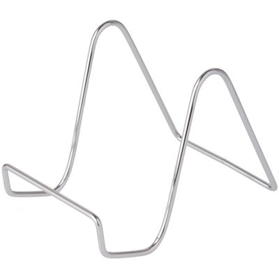 Bard's Plain Silver Wire Easel Stand, 4" H x 3.5" W x 5.5" D, Pack of 12
