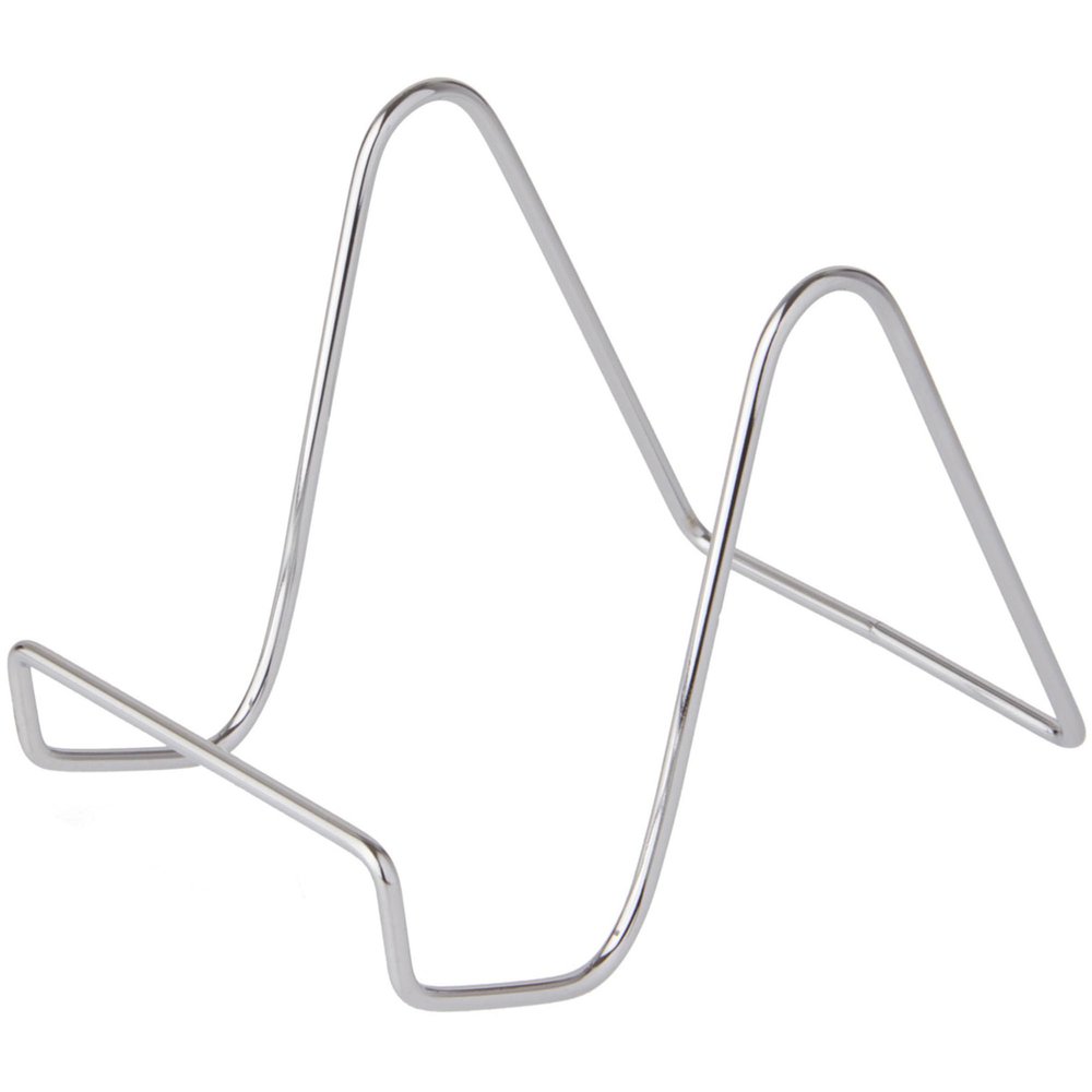 Bard's Plain Silver Wire Easel Stand, 4" H x 3.5" W x 5.5" D, Pack of 12
